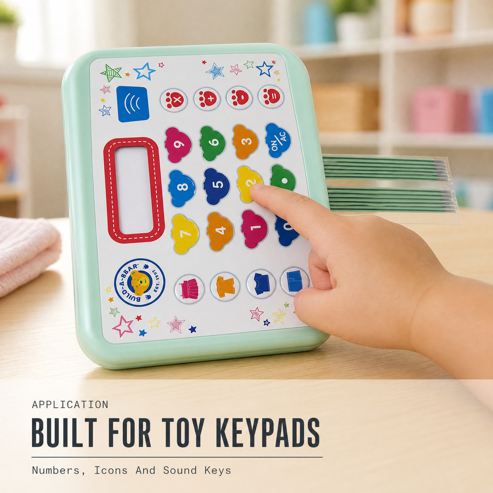 High Sensitivity  Non-Tactile Membrane Switch for Kids Toys Alibaba supplier