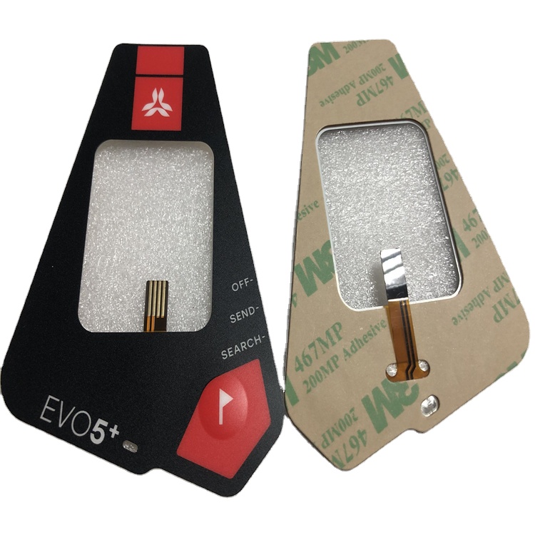 Custom Embossing Button Tactile Membrane Switch Keypad Waterproof PET Panel With FPC Tail for Remote Controller