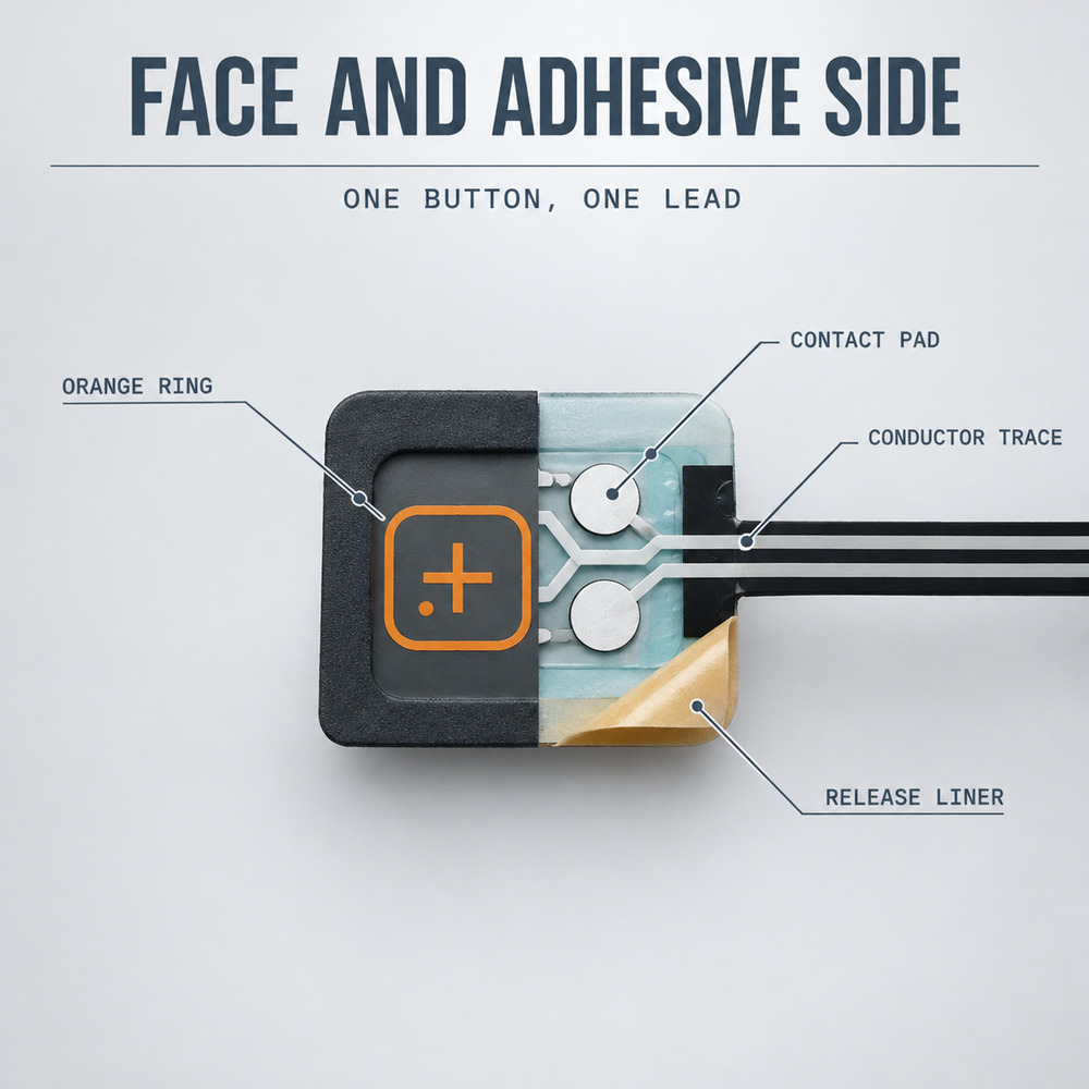 Custom Industrial Membrane Switch Handle Sensor with Durable Cross-Key Base