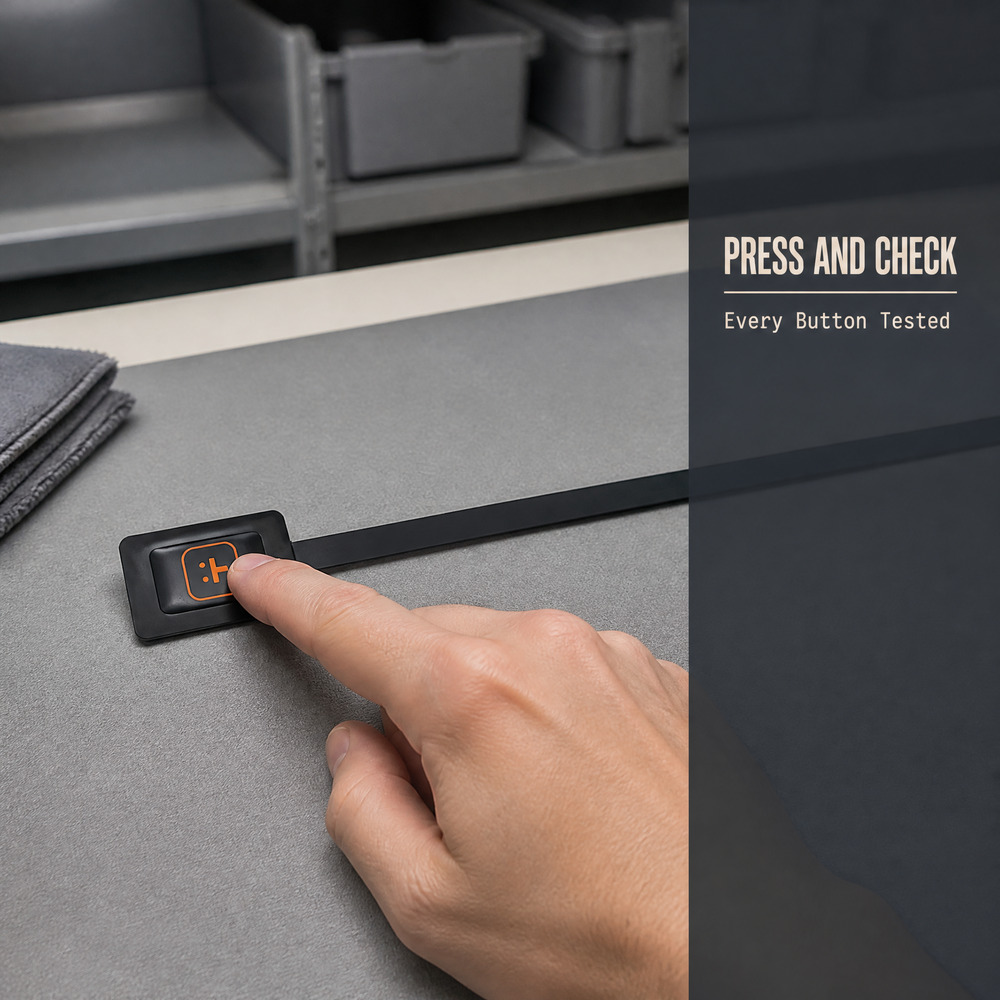 Custom Industrial Membrane Switch Handle Sensor with Durable Cross-Key Base