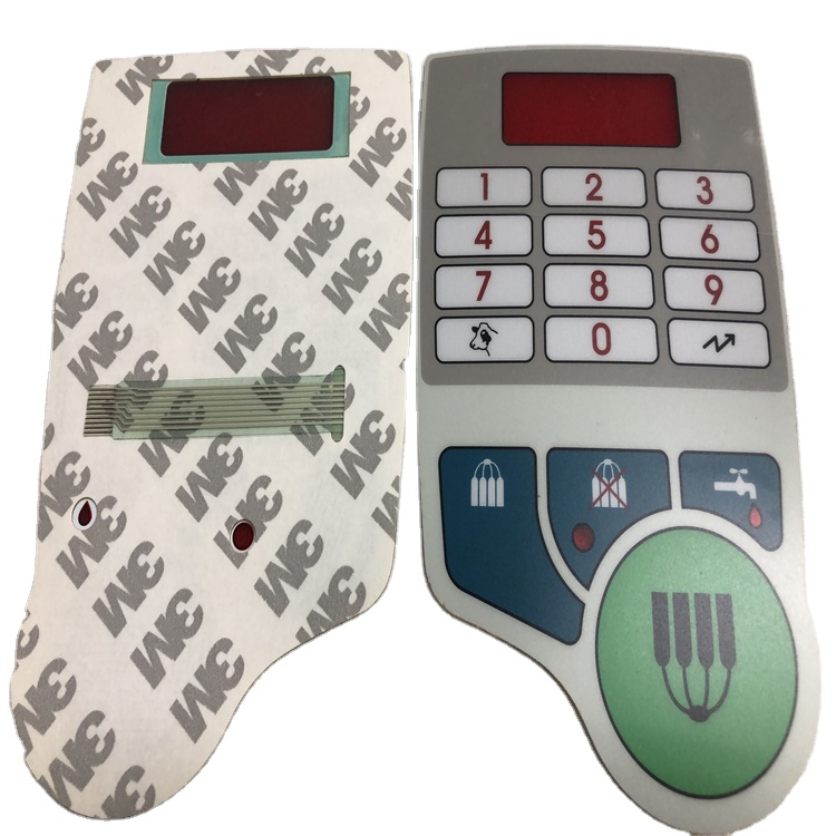 Factory Custom Silk Screen Membrane Switch Non-tactile Keyboard With Adhesive for Fuel Dispenser Panel