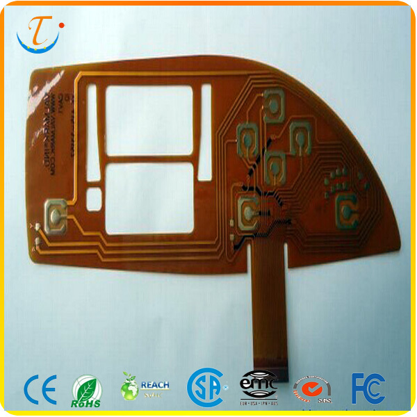 Custom Embossing Button Tactile Membrane Switch Keypad Waterproof PET Panel With FPC Tail for Remote Controller