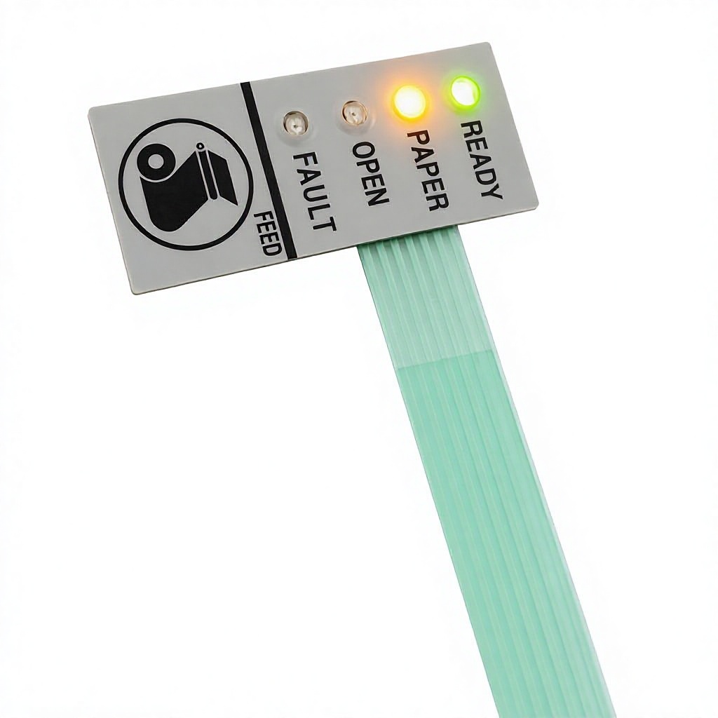 Custom LED Membrane Switch Indicator Panel Membrane Keypad with Status Lights for POS Medical Industrial Equipment