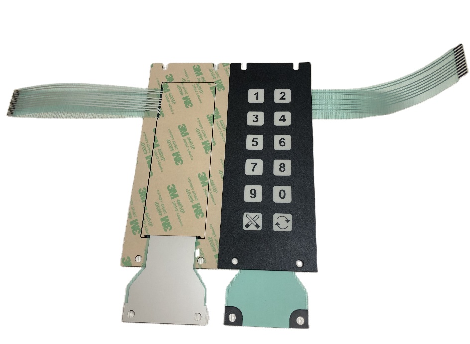 Factory Custom Silk Screen Membrane Switch Non-tactile Keyboard With Adhesive for Fuel Dispenser Panel