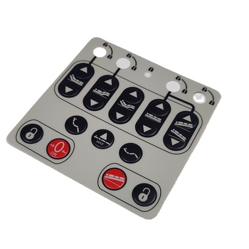 Gold Supplier Electronic Panel Embossed Buttons Graphic Overlay Front Display Keypad PC PET Material