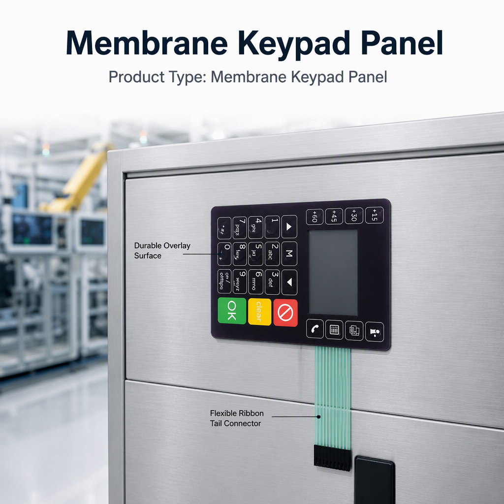 Custom Membrane Keypad Panel Capacitive Touch Switch Key Pad for Industrial Control Home Appliance