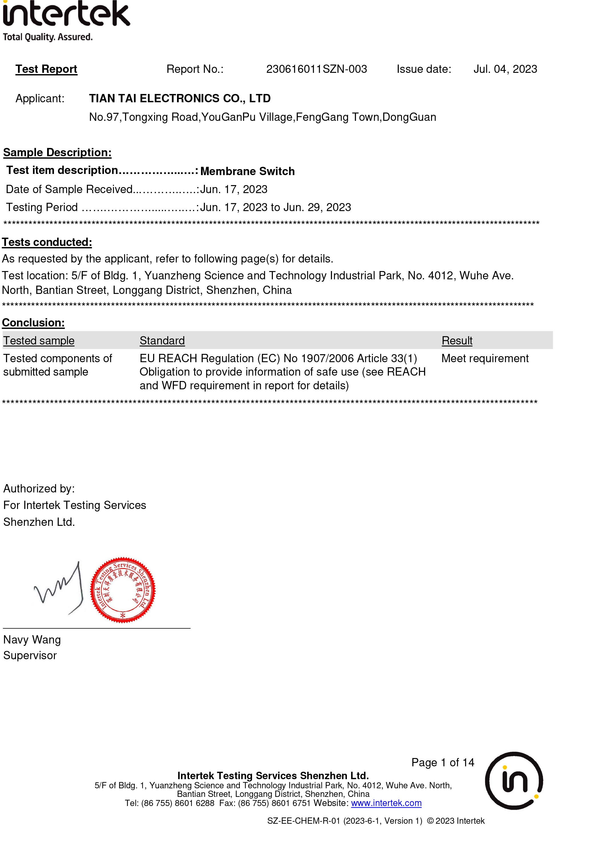 Ravo quality management certificate