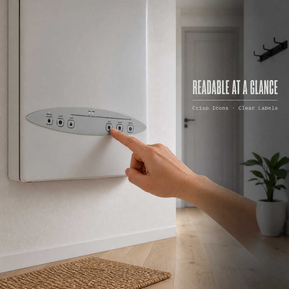 Graphic Overlay Membrane Switch FOR INDUSTRIAL & HOME APPLIANCE & MEDICAL