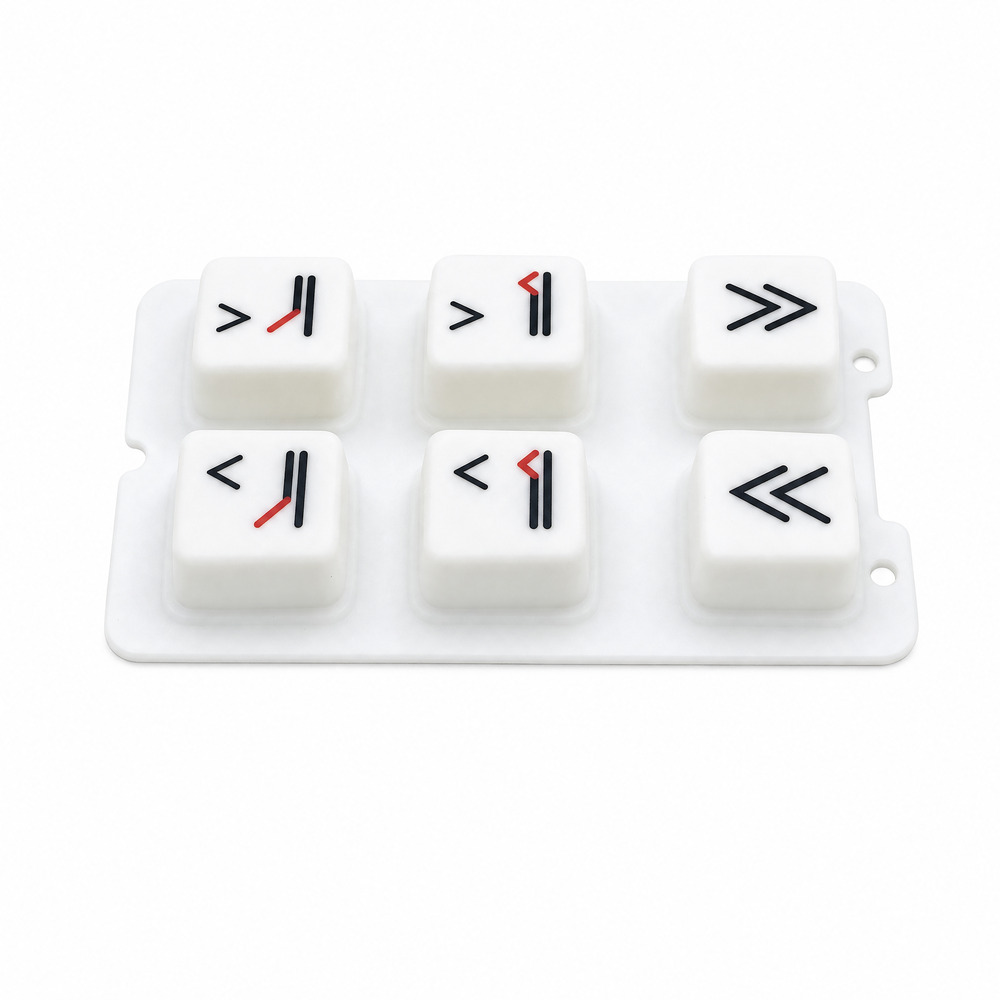 Custom Silicone Rubber Membrane Keypad Cover with Printed Control Symbols Panel