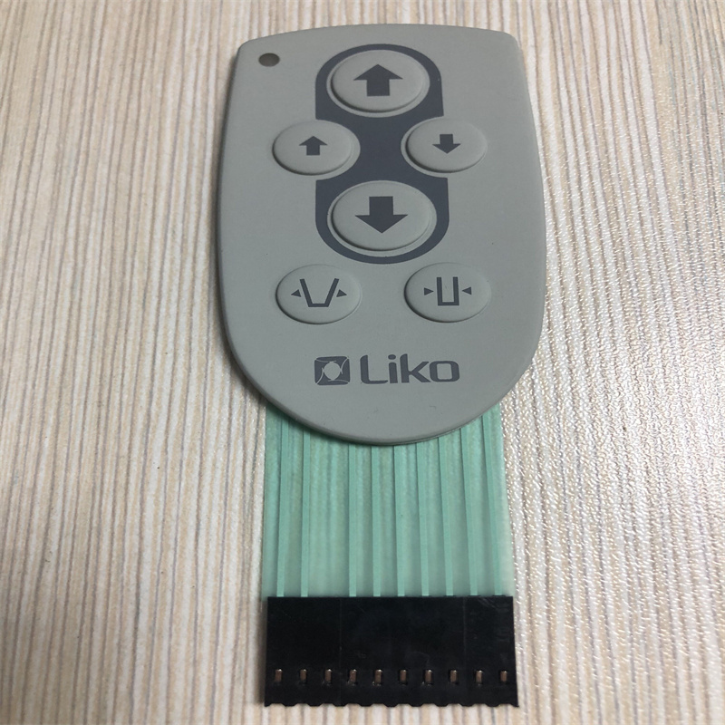 Custom Silicone Rubber Membrane Switch Keypad Metal Dome Tactile Integrated LED Backlighting for Medical Device Control Panel