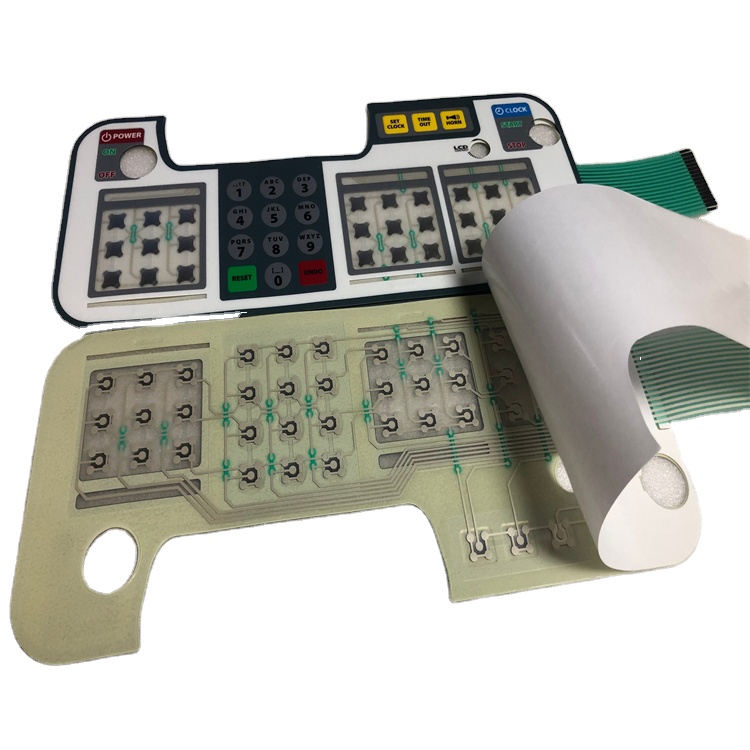 Factory Custom Silk Screen Membrane Switch Non-tactile Keyboard With Adhesive for Fuel Dispenser Panel