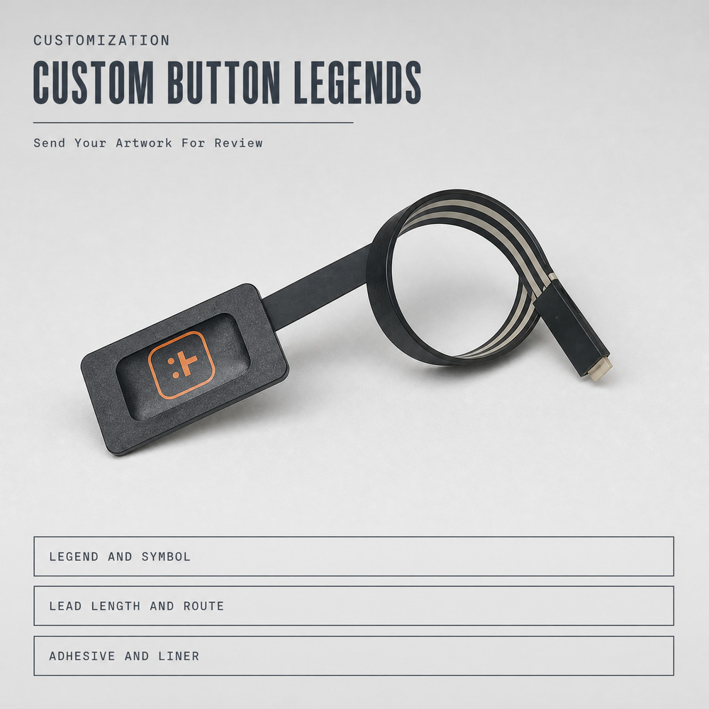 Custom Industrial Membrane Switch Handle Sensor with Durable Cross-Key Base