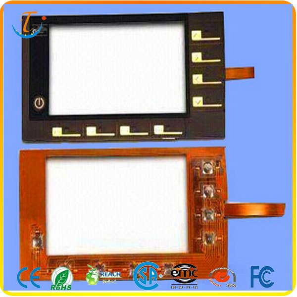 Custom Embossing Button Tactile Membrane Switch Keypad Waterproof PET Panel With FPC Tail for Remote Controller