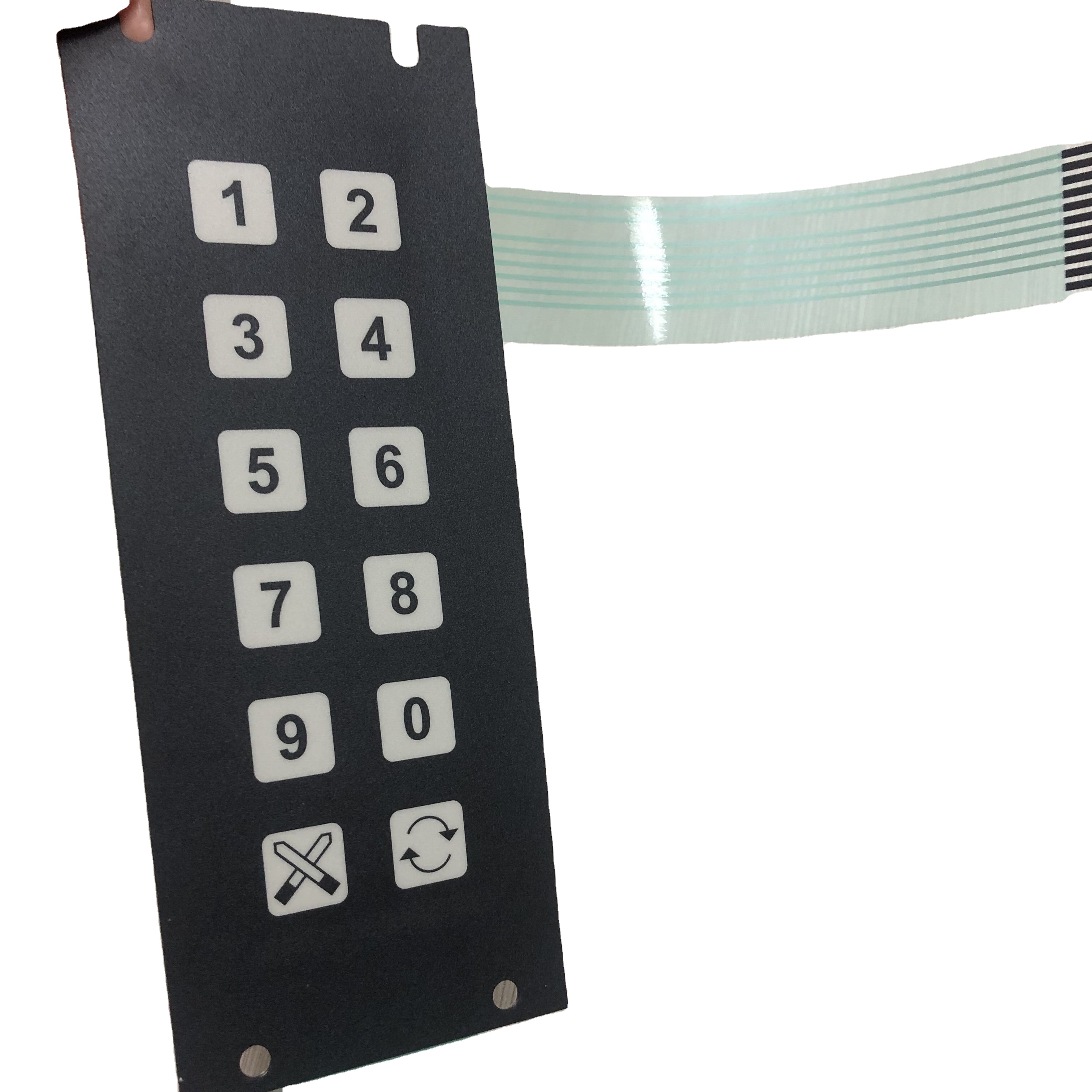 Factory Custom Silk Screen Membrane Switch Non-tactile Keyboard With Adhesive for Fuel Dispenser Panel