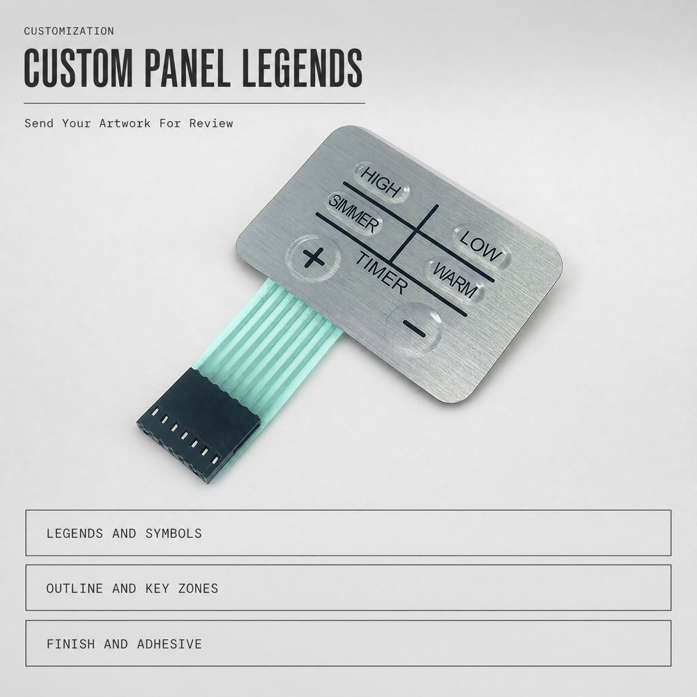 Custom Heat-resistant Waterproof Membrane Switch for Gas Stove & Oven Control Panel