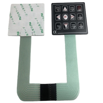 4x3 matrix tactile polydome membrane keypad with silkscreen overlay