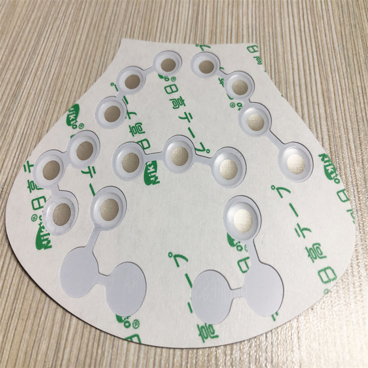 OEM Silk Screen Graphic Overlay Membrane Switch Keypad PET PC Foil Sticker With Adhesive for Foot Massager Medical Equipment