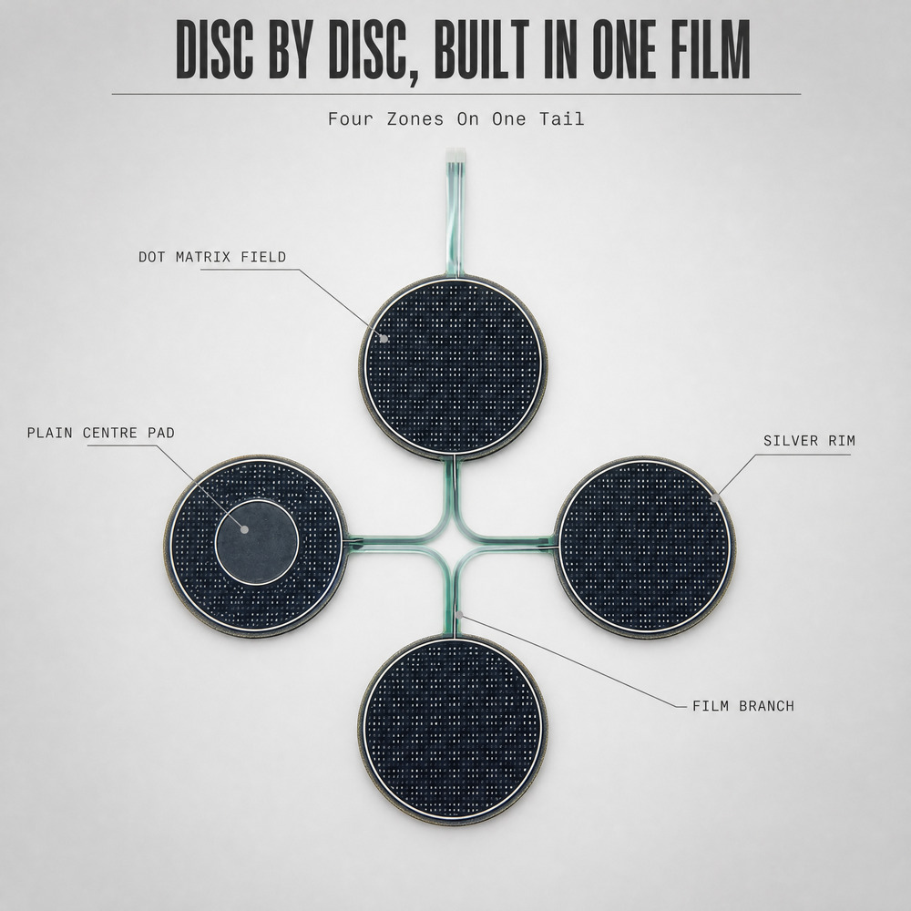 Directional D-Pad Membrane Switch for Toy Remote Controllers - 4-Key Ultra-Thin Tactile Navigation Keypad