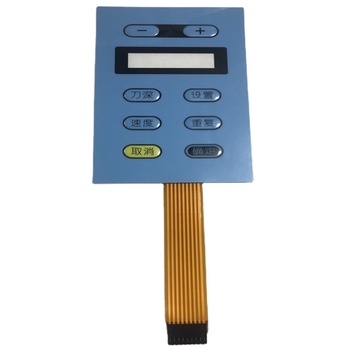 Velvet matte polycarbonate membrane keyboard panel with LED for cutting machine
