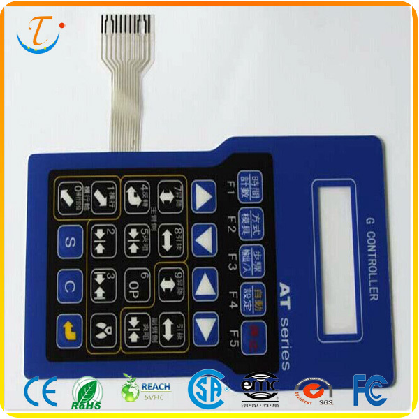 0.125mm Glossy PET Material Membrane Switch Keyboard Circuit with 3M467 Adhesive 2NO for Vending Machine Application