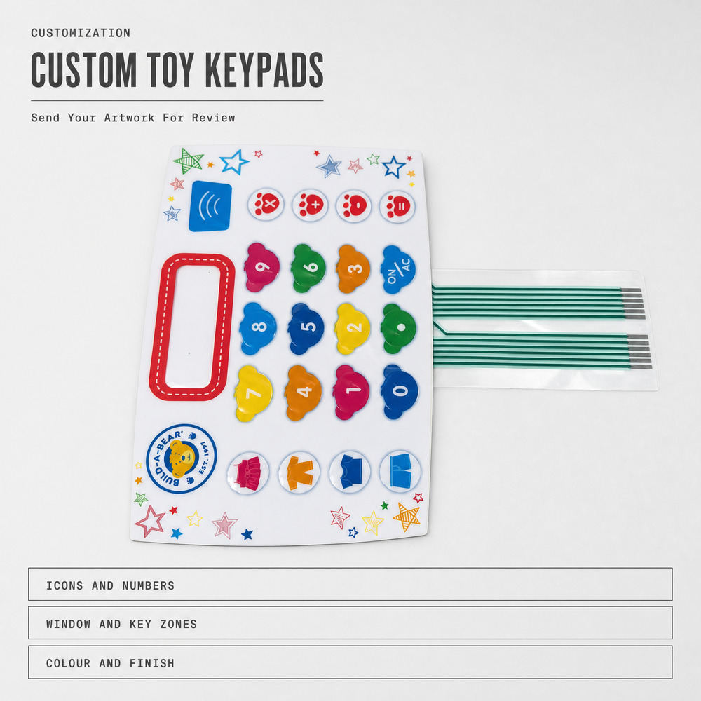 High Sensitivity  Non-Tactile Membrane Switch for Kids Toys Alibaba supplier