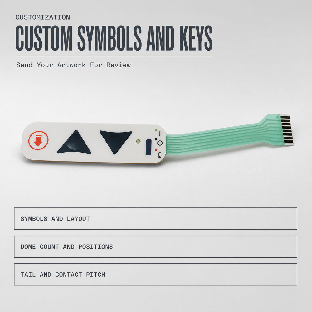 Custom Industrial Waterproof Membrane Switch for Control Panels Alibaba Supplier