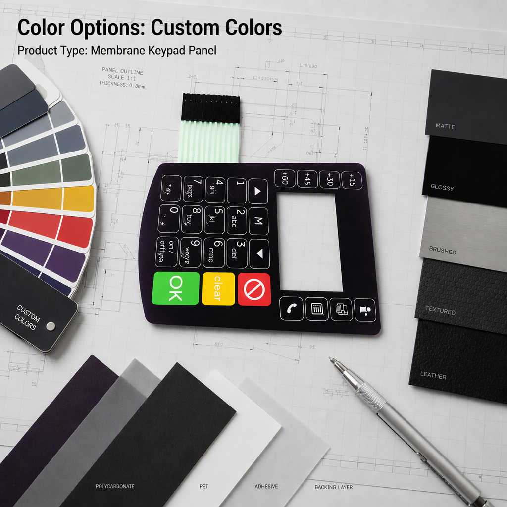 Custom Membrane Keypad Panel Capacitive Touch Switch Key Pad for Industrial Control Home Appliance