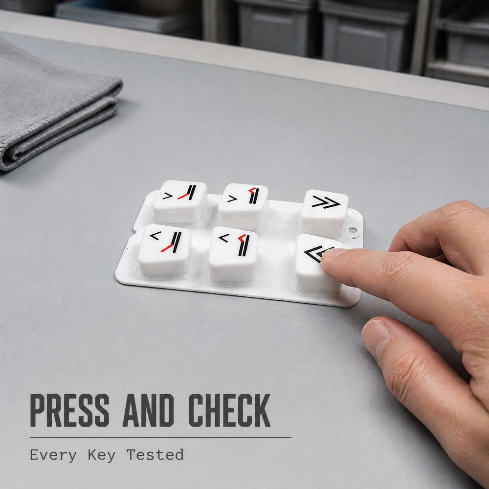 Custom Silicone Rubber Membrane Keypad Cover with Printed Control Symbols Panel