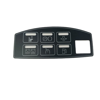 Waterproof polycarbonate graphic overlay with transparent window