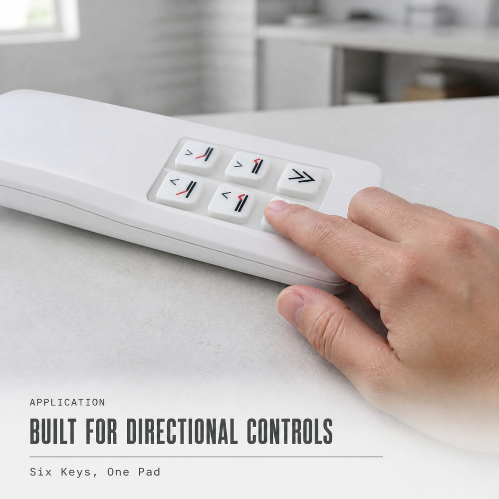 Custom Silicone Rubber Membrane Keypad Cover with Printed Control Symbols Panel