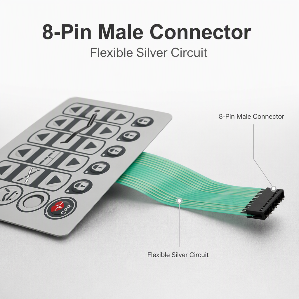 Medical Bed Membrane Keypad Tactile Membrane Switch Panel for Hospital Beds Surgical Tables Patient Lifters