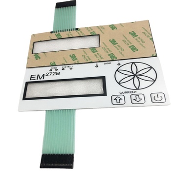 Tactile metal dome membrane keypad with display window