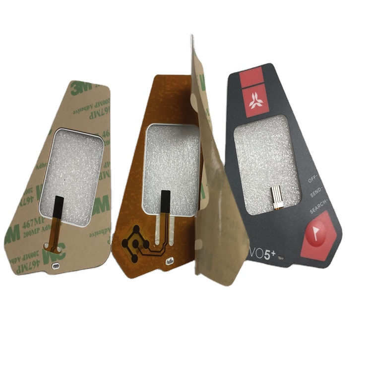 Custom Embossing Button Tactile Membrane Switch Keypad Waterproof PET Panel With FPC Tail for Remote Controller