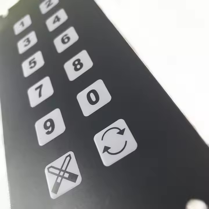 Factory Custom Silk Screen Membrane Switch Non-tactile Keyboard With Adhesive for Fuel Dispenser Panel
