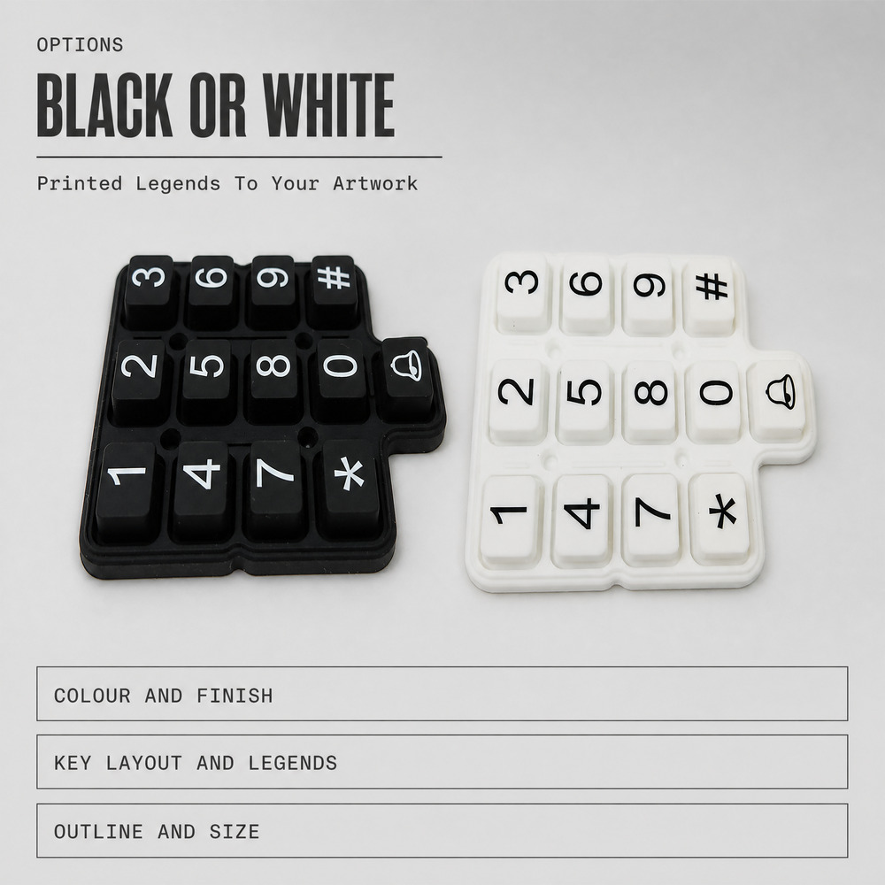 Waterproof Silicone Rubber Keypad for Medical Equipment Custom Solutions